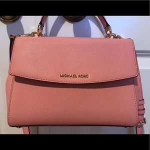 New! Michael Kors Pink Ava Top Handle Crossbody